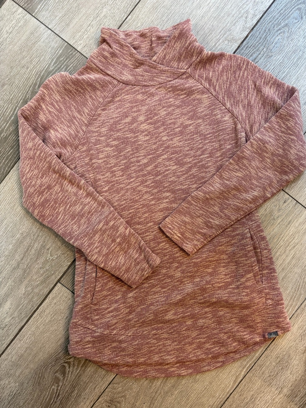 Prana Calexa Heather Mauve Cowl-Neck Pullover Tunic